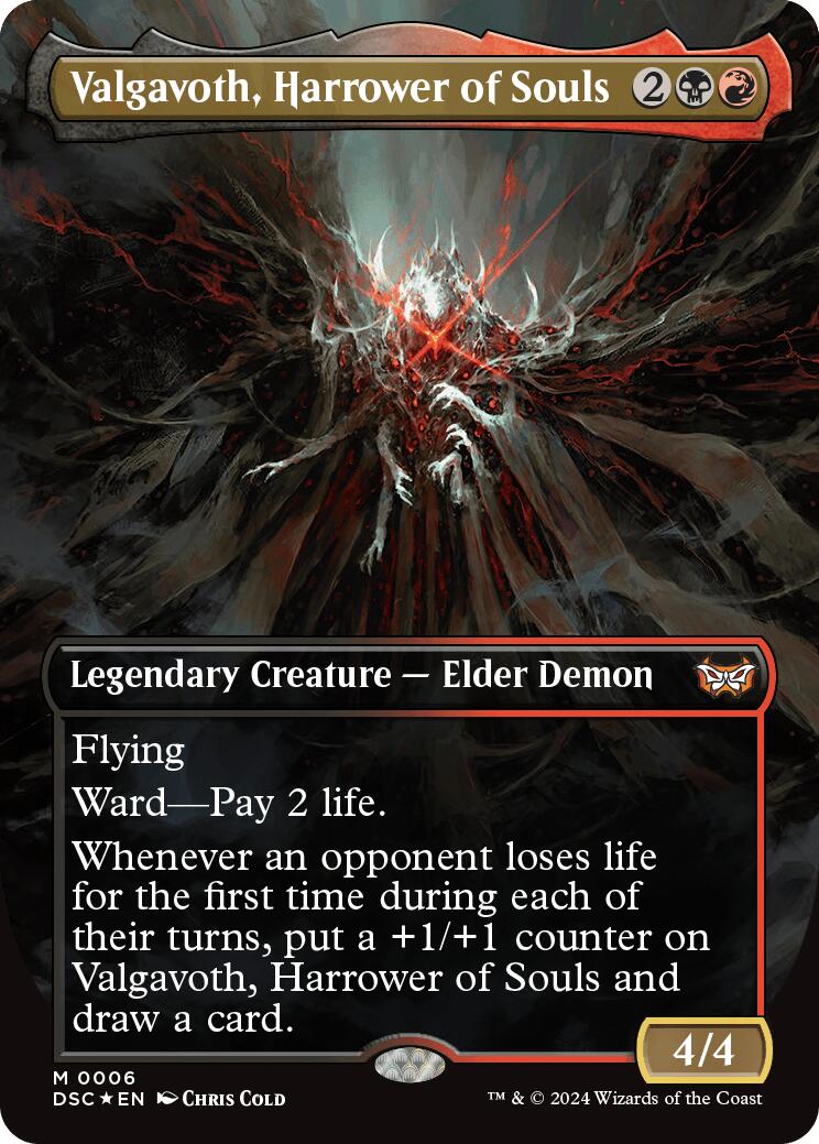 Valgavoth, Harrower of Souls (Borderless) - 6 - (Commander: Duskmourn: House of Horror)