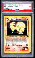 Brock's Ninetales Holo PSA 1 2000 Gym Challenge #3 POP 20