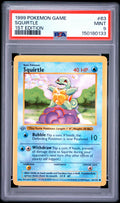 Squirtle 1st Edition PSA 9 1999 Pokemon Base Set Shadowless #63 GREY STAMP