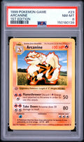 Arcanine 1st Edition PSA 8 1999 Pokemon Base Set Shadowless #23 GREY STAMP