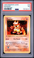 Magmar 1st Edition PSA 7 1999 Pokemon Base Set Shadowless #36 GREY STAMP