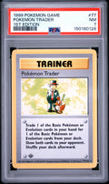 Pokemon Trader 1st Edition PSA 7 1999 Pokemon Base Set Shadowless #77