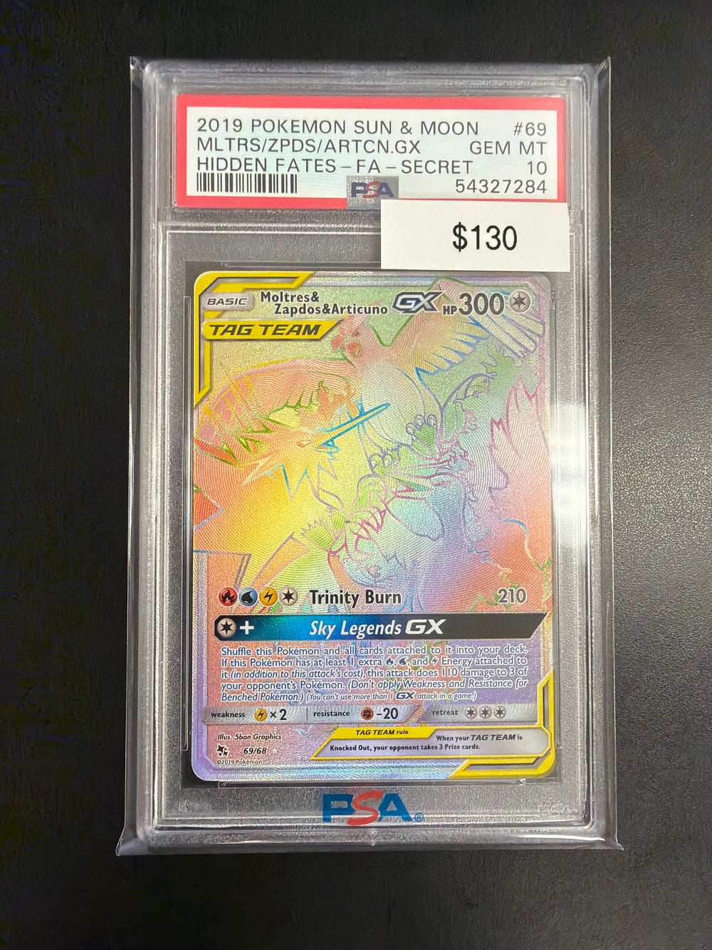 Pokemon Moltres & Zapdos & Articuno  Secret #69 PSA 10