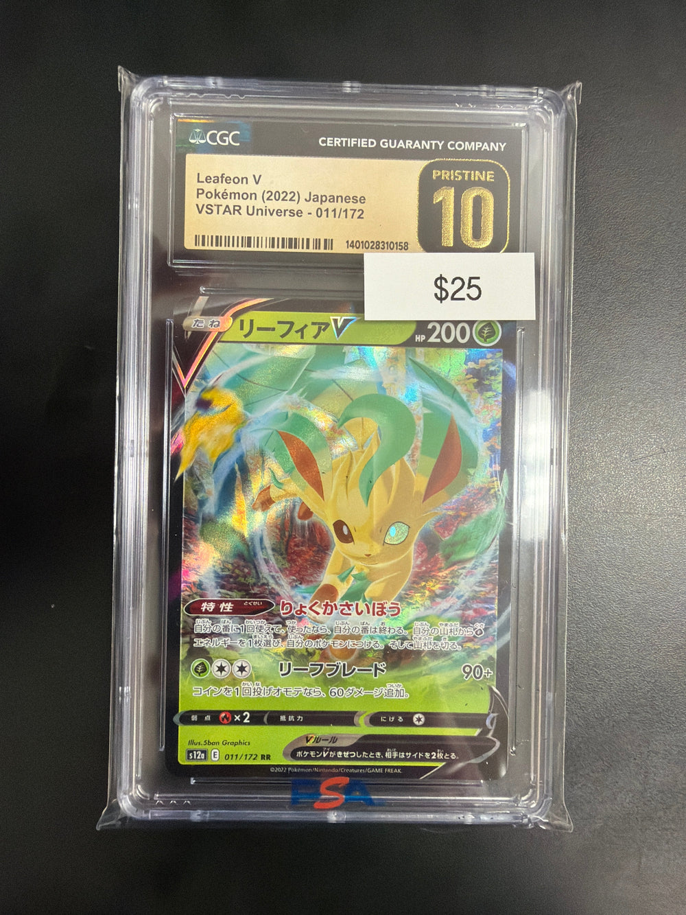 Pokemon Japanese Leafeon V #011 CGC Prestine 10