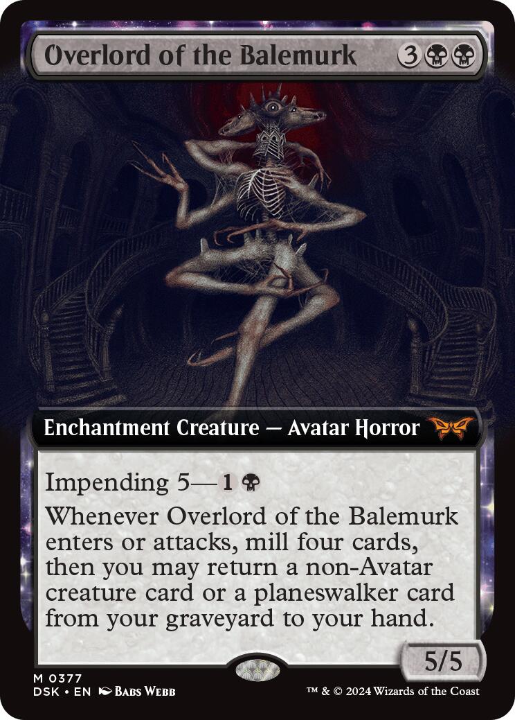 Overlord of the Balemurk (Extended Art) - 377 - (Duskmourn: House of Horror)