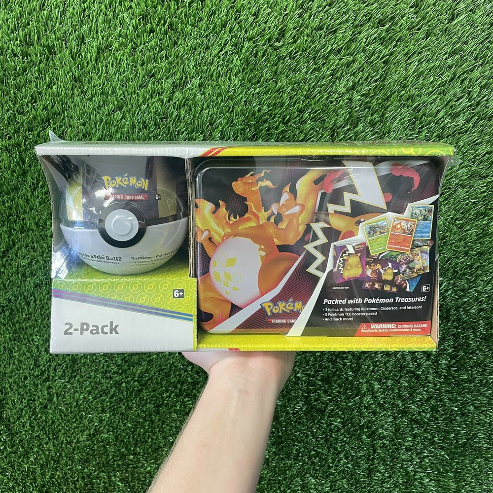 Pokemon TCG Fall 2021 Collectors Chest Tin Lunchbox + Poke Ball 8 Booster Packs