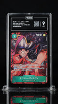 TAG 9 MINT JP One Piece 2022 Monkey D. Luffy OP02-041 Alt Art Parallel