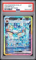 PSA 9 MINT JAPANESE POKEMON 2024 VAPOREON EX 205/187 TERASTAL FESTIVAL SV8a