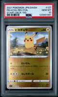 PSA 10 GEM MINT JAPANESE POKEMON  2021 PIKACHU 127/414 Reverse Starter Deck Sl