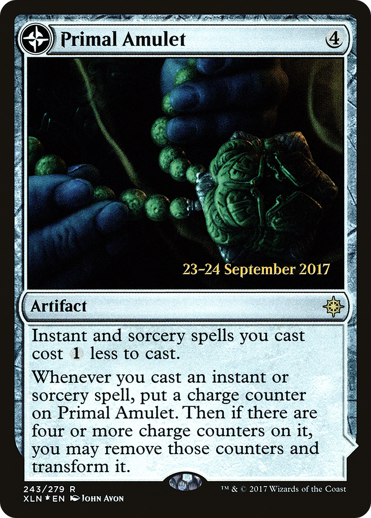 Primal Amulet // Primal Wellspring (PRE-243S) - Ixalan Promos: (compasslanddfc) Foil