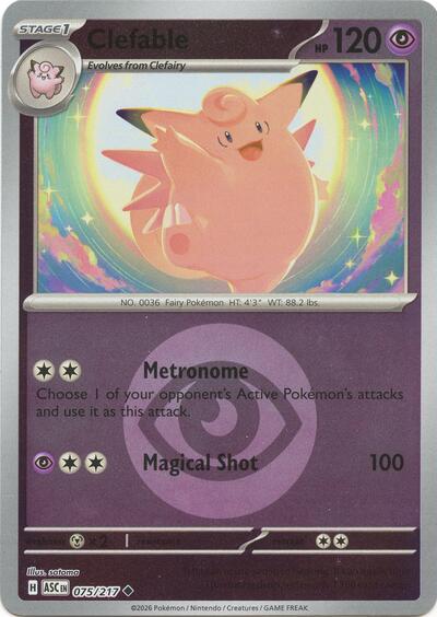 Clefable - Energy Symbol Pattern - 075/217 - Uncommon [me025-075] [Reverse Holo]