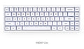KBDFans MA White CAT 141 Key MA Profile Dye Sub PBT Keycap Set
