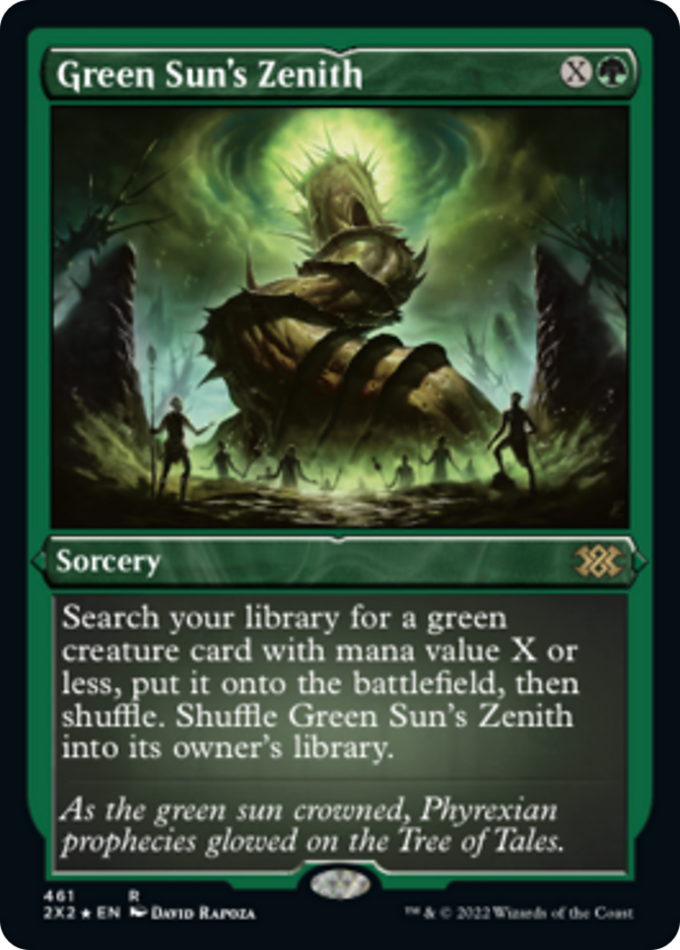Green Sun's Zenith (2X2-461) - Double Masters 2022 Etched Foil