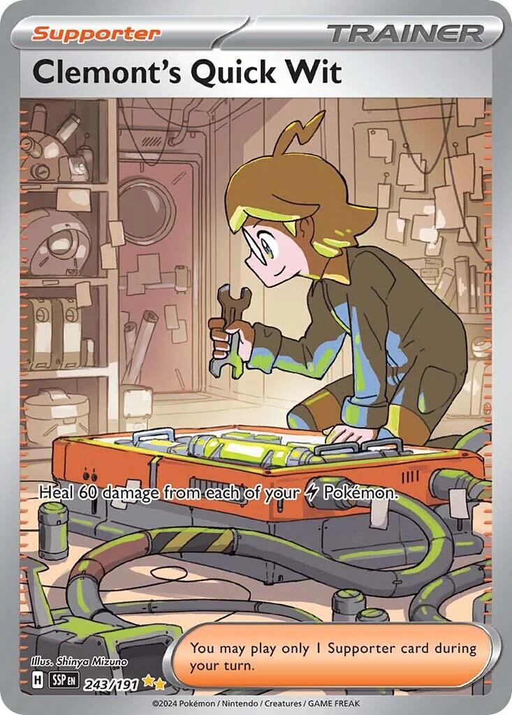Clemont's Quick Wit - 243/191 - 243/191 - (SV08: Surging Sparks)