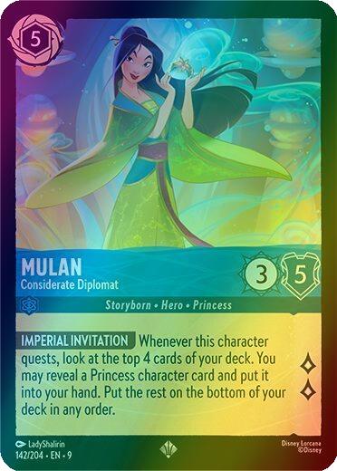 Mulan - Considerate Diplomat - 142/204 [Fabled] [Holofoil]