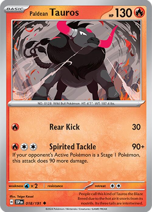 Paldean Tauros - 018/191 - 018/191 - (SV08: Surging Sparks)