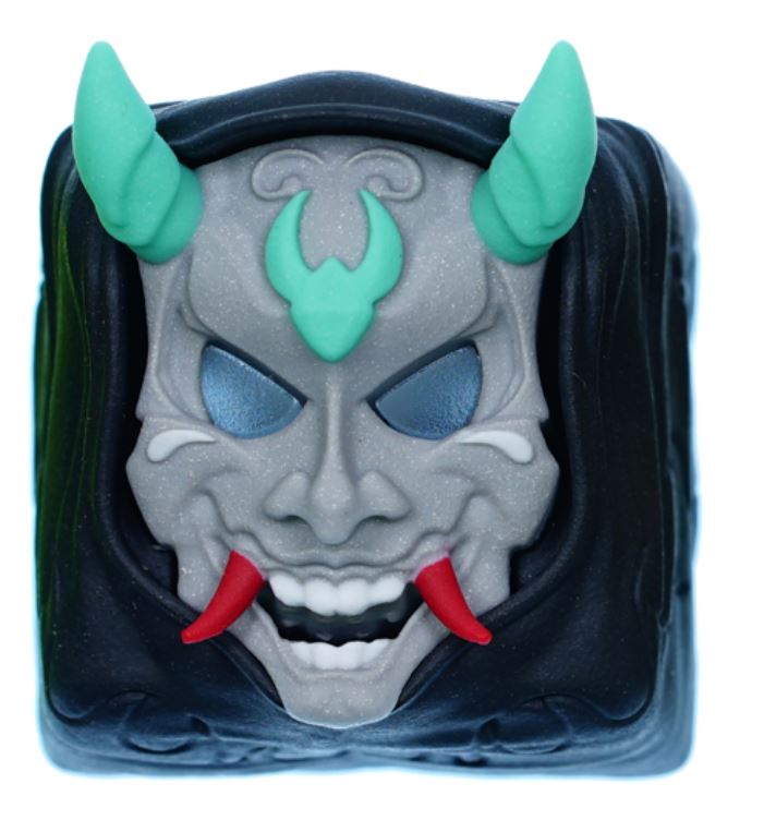 Hot Keys Project HKP Hannya Black / Grey / Mint Artisan Keycap