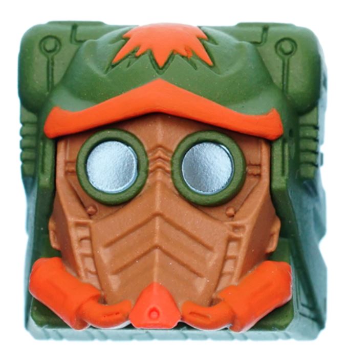 Hot Keys Project HKP Bounty Hunter Green / Orange Artisan Keycap