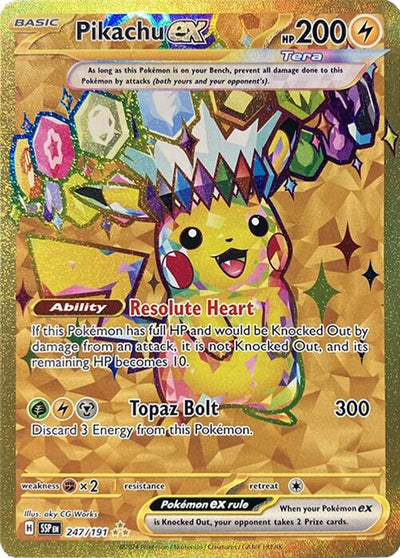 Pikachu ex - 247/191 - 247/191 - (SV08: Surging Sparks)