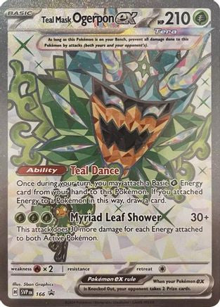 Teal Mask Ogerpon Ex 166 166 Sv Scarlet Violet Promo Cards Holofoil