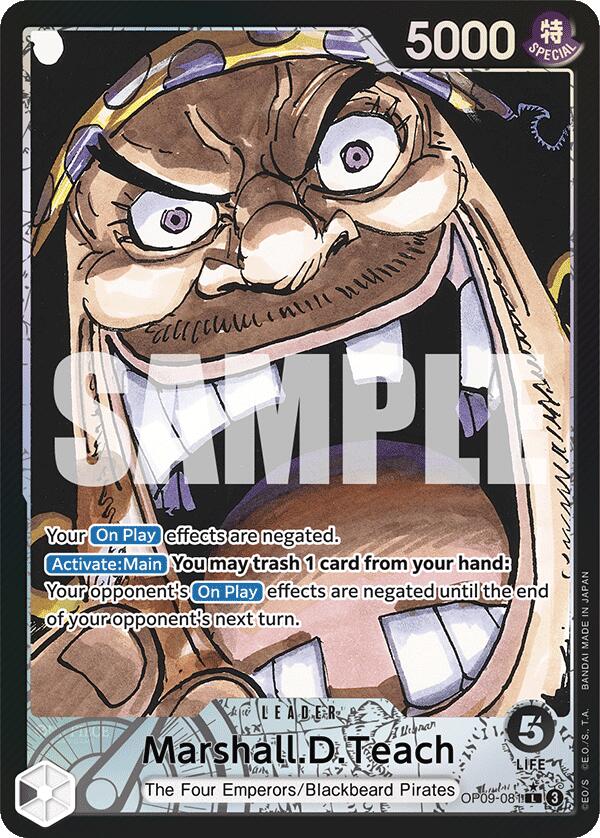Marshall.D.Teach (081) (Parallel) - OP09-081 - (Emperors in the New World)