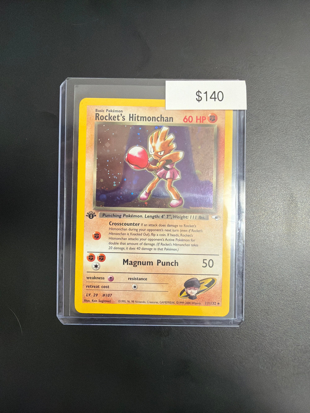 Pokemon Rockets Hitmonchan 1st Ed. #11/132