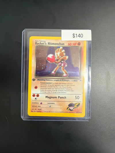 Pokemon Rockets Hitmonchan 1st Ed. #11/132