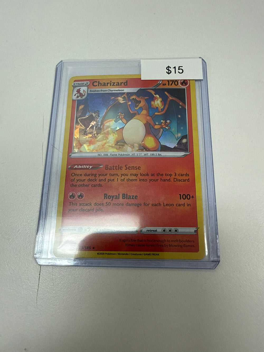 Pokemon Charizard Cracked Ice Holo #025/185