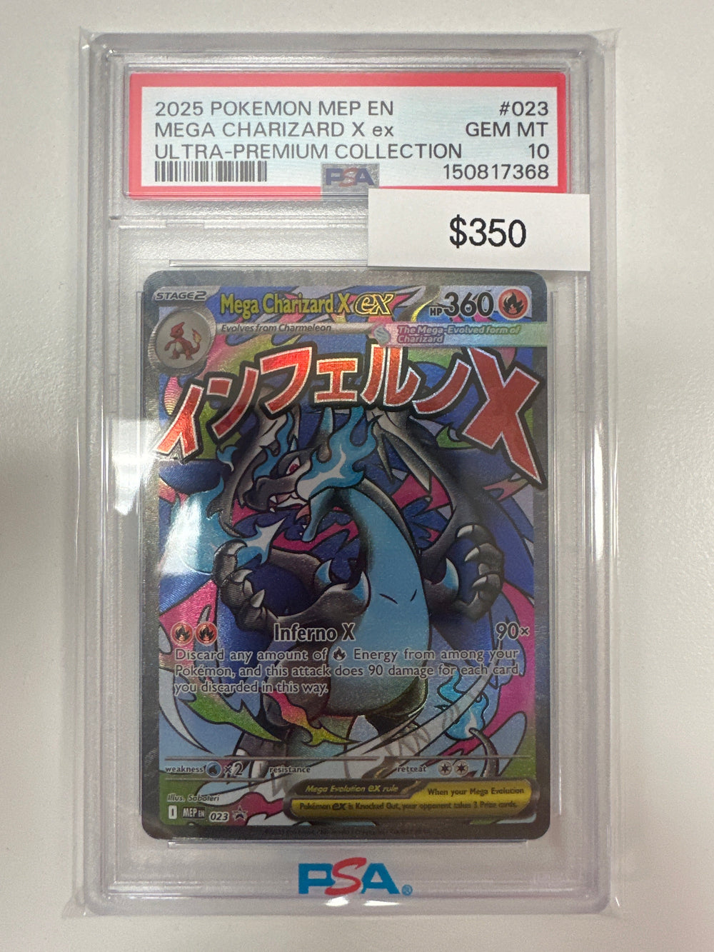 Pokemon Mega Charizard X ex 023 PSA 10