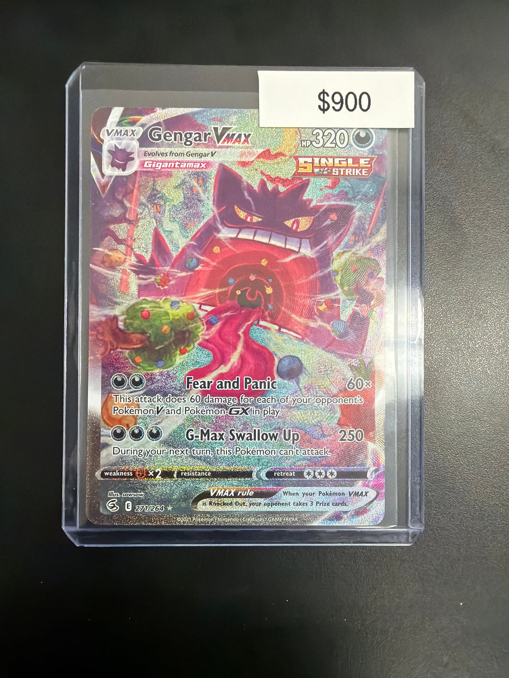 Pokemon Fusion Strike Gengar VMAX #271/264