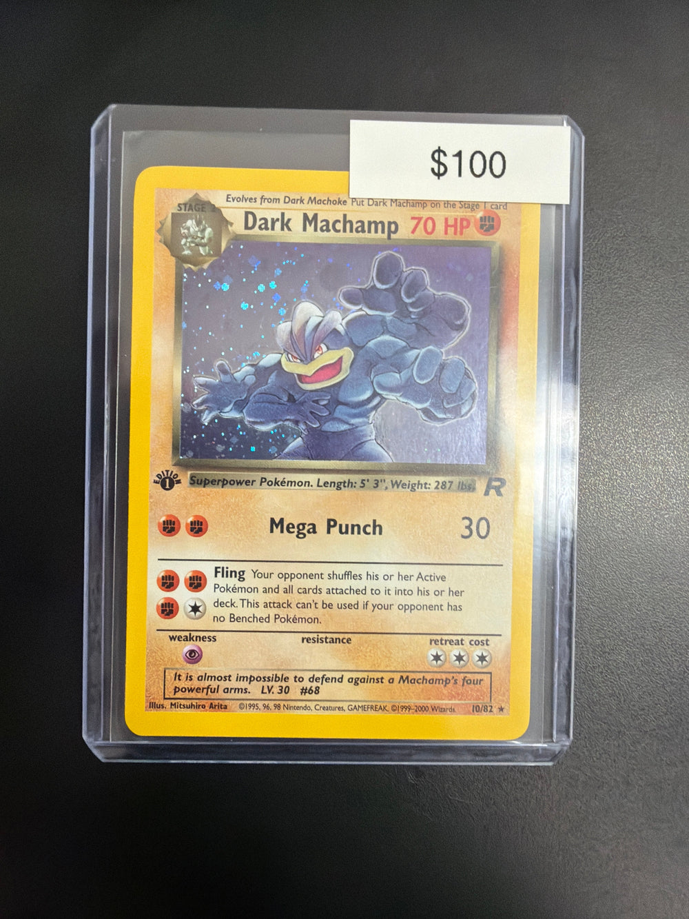 Pokemon Rocket Dark Machamp 1st Ed. 10/82 NM