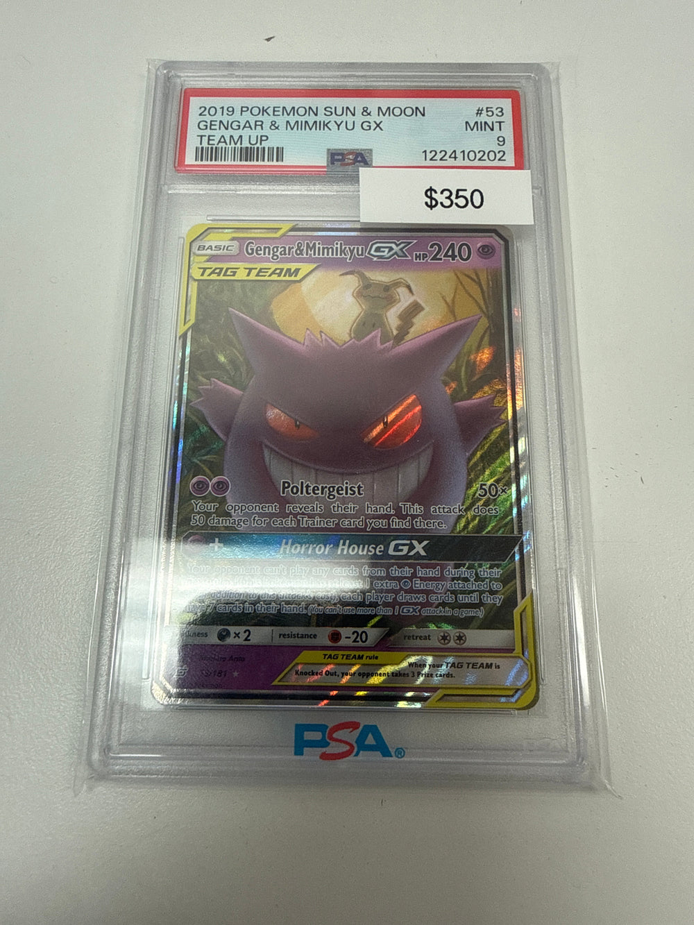 Pokemon Gengar & Mimikyu GX #53 PSA 9