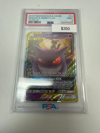 Pokemon Gengar & Mimikyu GX #53 PSA 9