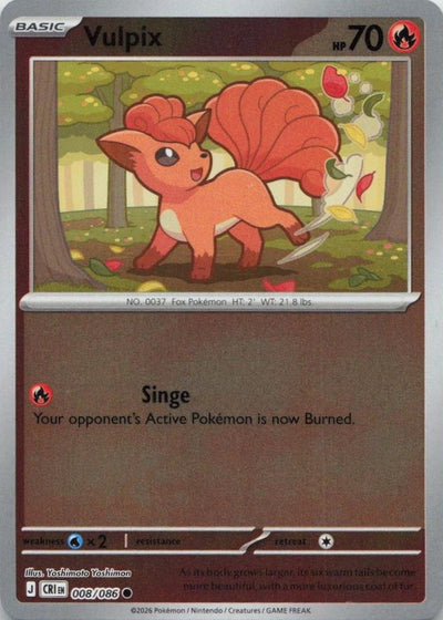Vulpix - 008/086 - Common [me04-008] [Reverse Holo]