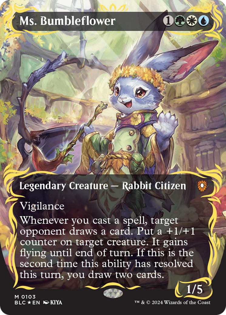 Ms. Bumbleflower (BLC-103) - Bloomburrow Commander (Borderless) Foil