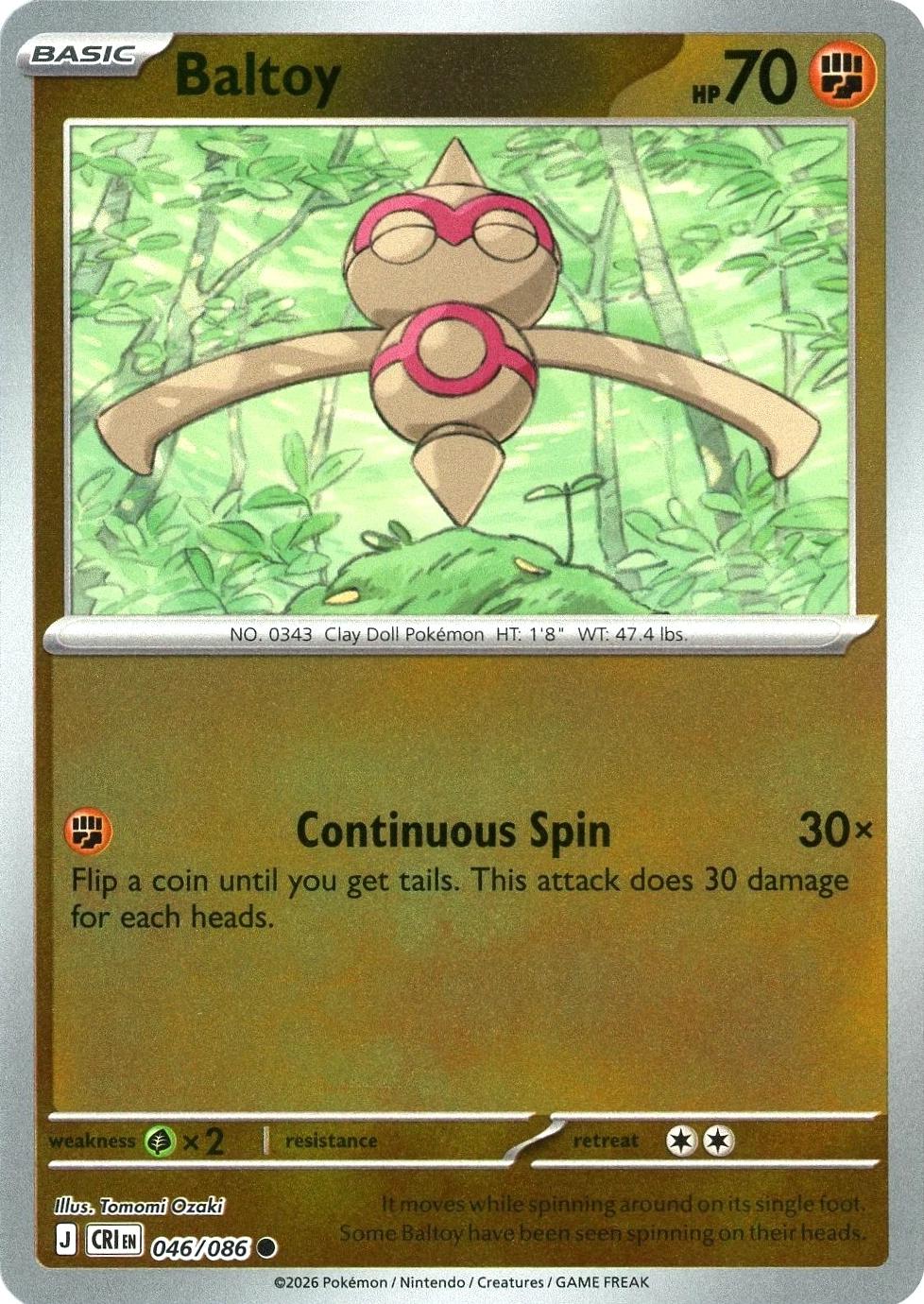 Baltoy - 046/086 - Common [me04-046] [Reverse Holo]