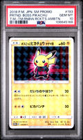 PSA 10 PRTND. BOSS PIKACHU T.M.-TM.RNBW.RCKT'S AMBTN.