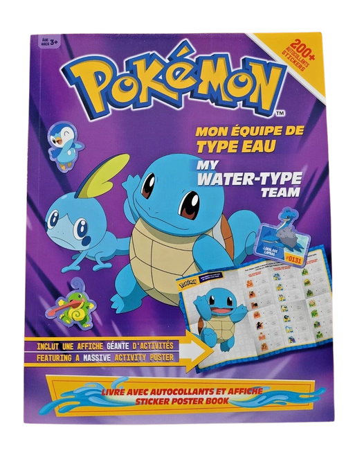 Pokemon My WATER Type Sticker & Activity Book - EN/FR