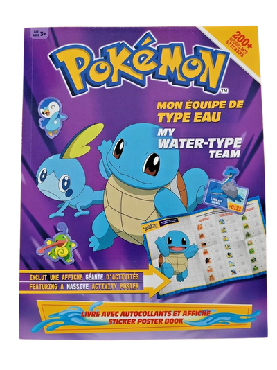 Pokemon My WATER Type Sticker & Activity Book - EN/FR