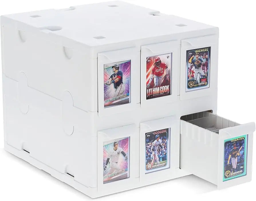 6 Drawer Card Catalog White