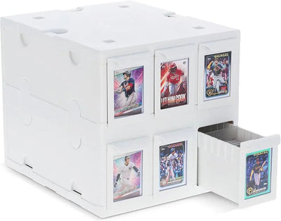 6 Drawer Card Catalog White