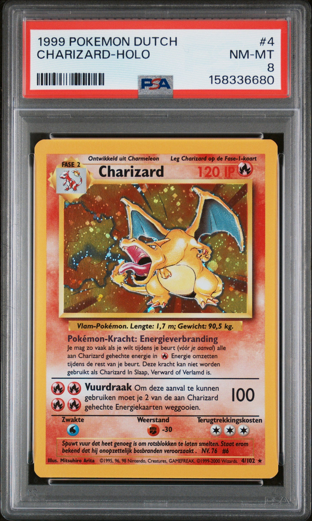 Charizard Holo PSA 8 1999 Pokemon Base Set Dutch #4