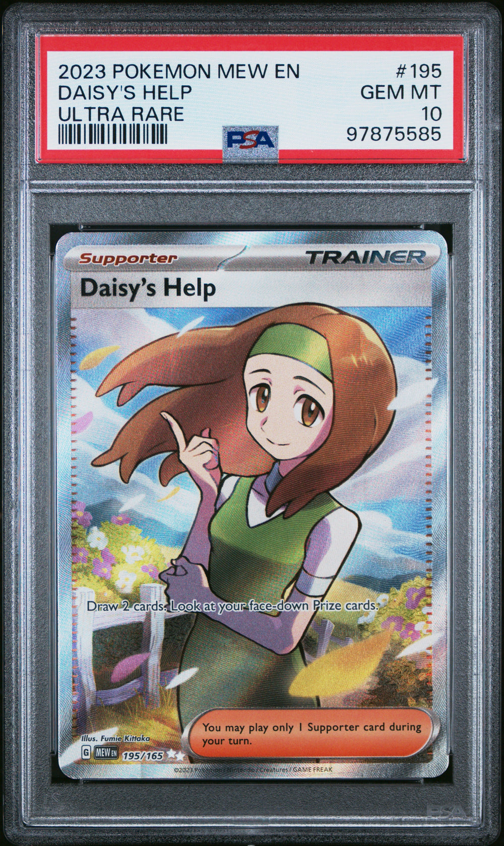 Daisy's Help PSA 10 2023 Pokemon Mew En 151 #195