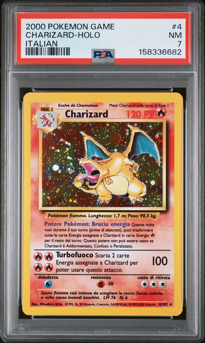 Charizard Holo Italian PSA 7 2000 Pokemon Base Set #4
