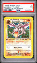 Aerodactyl Holo 1st Edition Prerelease PSA 7 1999 Pokemon Fossil #1