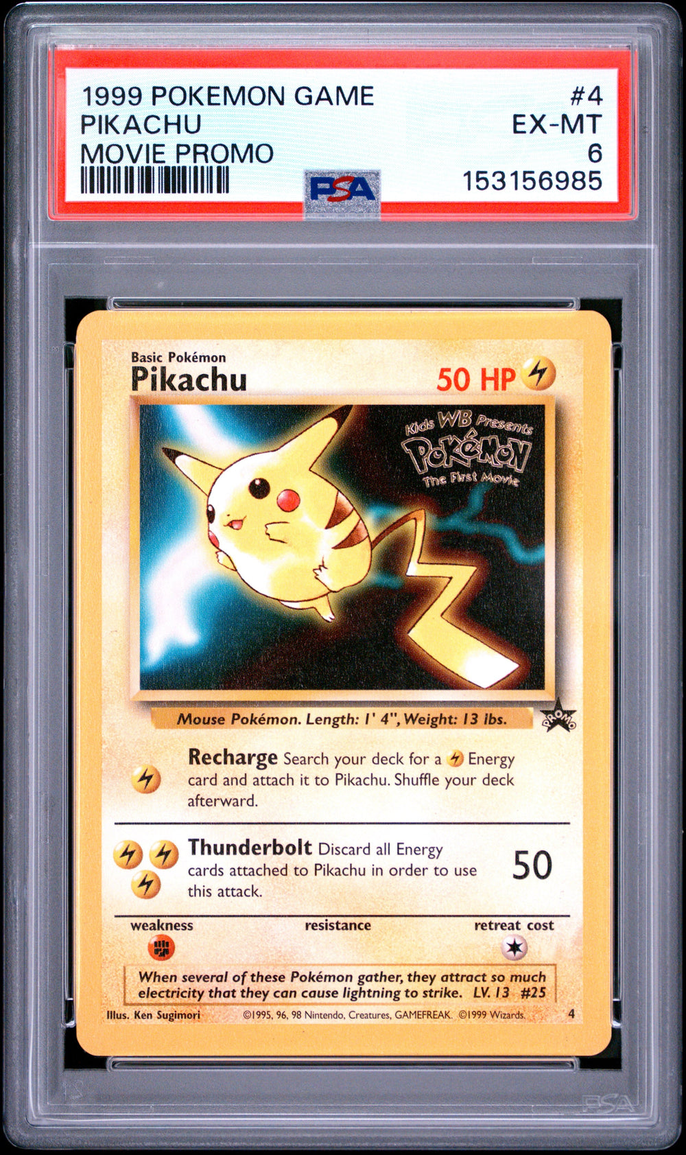 Pikachu Movie Promo PSA 6 1999 Pokemon Game Movie #4