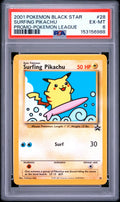 Surfing Pikachu Promo Pokemon League PSA 6 2001 Pokemon Promo Black Star #28