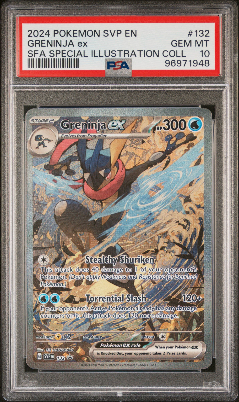 Greninja ex PSA 10 2024 Pokemon Svp En SV Black Star Promo #132