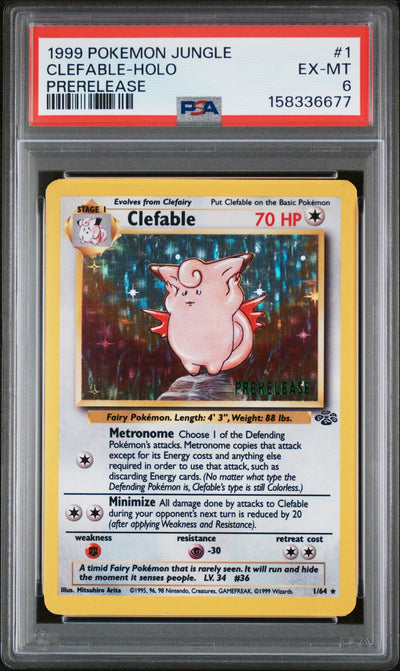 Clefable Holo Prerelease PSA 6 1999 Pokemon Jungle #1