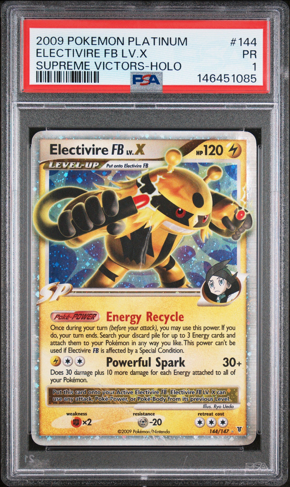 Electivire FB LV.X Holo PSA 1 2009 Pokemon Platinum Supreme Victors #144 POP 9
